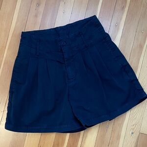 YMC Women's Dark Blue High-Waisted Shorts
